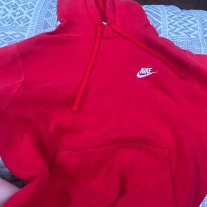 small red nike hoodie